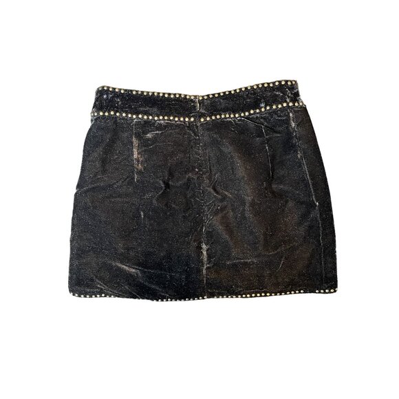 Revolve Saylor Levi Studded Velvet Mini Skirt Black Women’s Size S - Picture 4 of 8